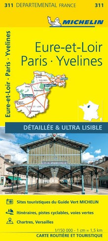 Carte Départementale Eure-et-Loir, Paris, Yvelines