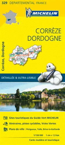 Carte Départementale Dordogne, Corrèze