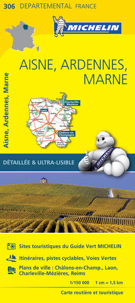 Carte Départementale Aisne, Ardennes, Marne