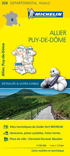 Carte départementale Puy-de-Dôme, Allier