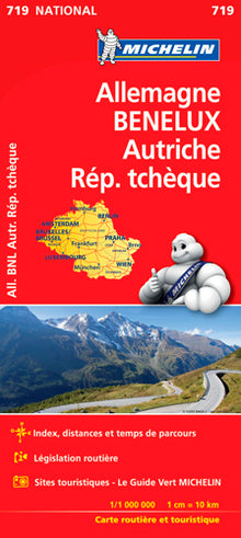 Carte Nationale Allemagne, Benelux, Autriche, Tchéquie / Duitsland, Benelux, Oostenrijk, Tsjechië
