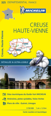 Carte Départementale Creuse, Haute-Vienne