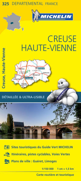 Carte Départementale Creuse, Haute-Vienne