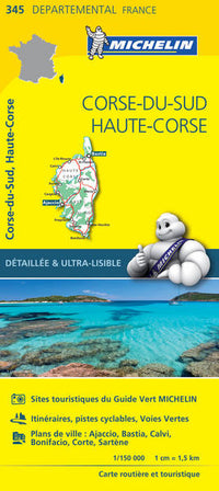 Carte Départementale Corse-du-Sud, Haute-Corse