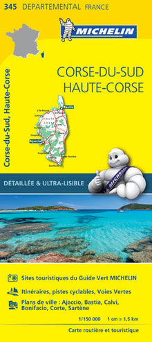 Carte Départementale Corse-du-Sud, Haute-Corse
