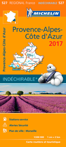 Carte régionale 527 Provence Alpes Côte d'Azur 2017