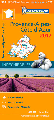 Carte régionale 527 Provence Alpes Côte d'Azur 2017