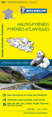 Carte Départementale Hautes-Pyrénées, Pyrénées Atlantiques