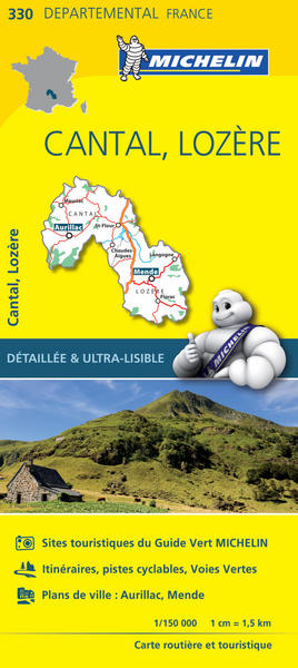 Carte départementale Cantal, Lozère