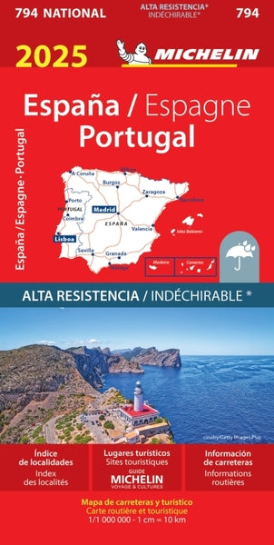 Carte Nationale Espagne, Portugal  2025 - INDECHIRABLE