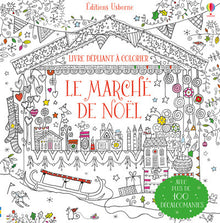 Le marché de Noël - Livre dépliant à colorier