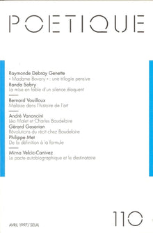 Poétique, n° 110