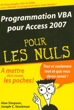 Programmation VBA pour Access 2007 Poche Pour les nuls