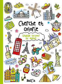 Cherche et colorie voyage autour du monde