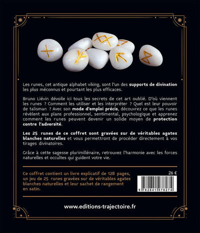 Les runes - Le livre & 25 runes en agate - Coffret