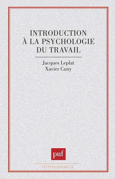 introduction à la psychologie du travail