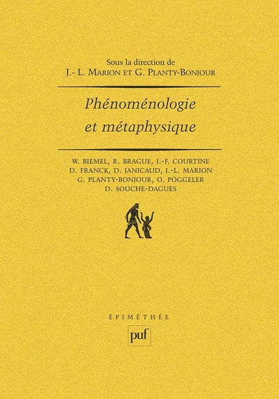 Phénoménologie et métaphysique