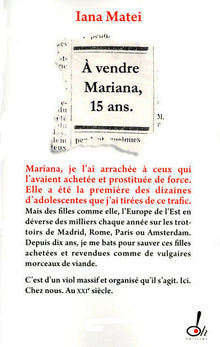À vendre Mariana, 15 ans