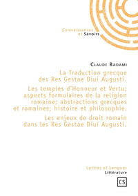 La Traduction grecque des Res Gestae Diui Augusti