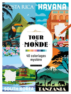 Tour du monde - 40 coloriages mystère