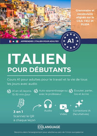 Apprendre l'italien pour débutants : Cours A1 pour adultes pour le travail et la vie de tous les