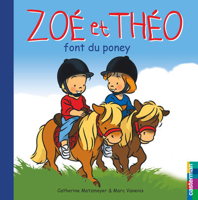 Zoé et Théo font du poney