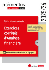 Exercices corrigés d'analyse financière