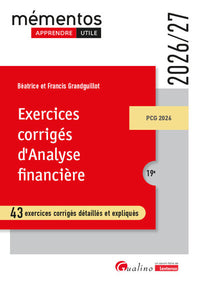 Exercices corrigés d'analyse financière