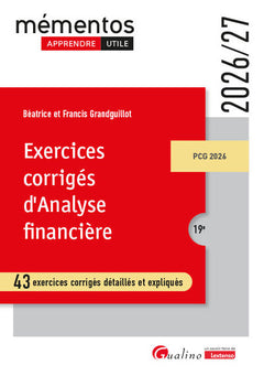 Exercices corrigés d'analyse financière