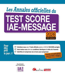 Les Annales officielles du Test Score IAE-Message 2026