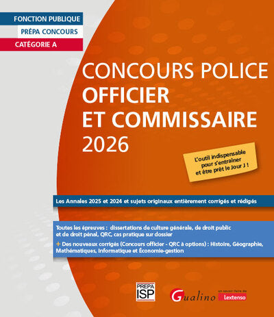 Concours Police Officier et Commissaire 2026
