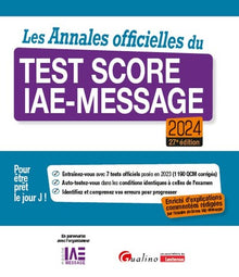 Les Annales officielles du Test Score IAE-Message 2024