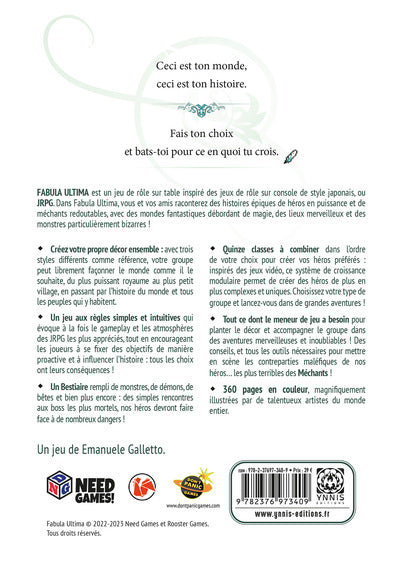 Fabula Ultima, livre de base