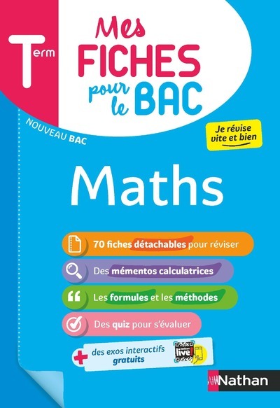 Mes fiches pour le BAC Mathématiques Terminale