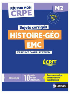 Réussir mon CRPE - Histoire Géo EMC épreuve d'application M2 écrit 2027