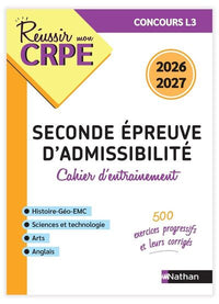Mon cahier d'entraînement - 2ème épreuve écrite d'admissibilité
