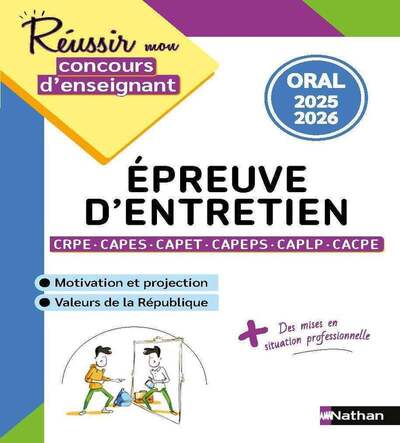 Epreuve d'entretien CRPE - CAPES - CAPET - CAPEPS - CAPLP - CACPE - Oral 2025-2026