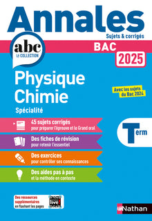 Annales Bac Physique Chimie Term. 2025 - Corrigé