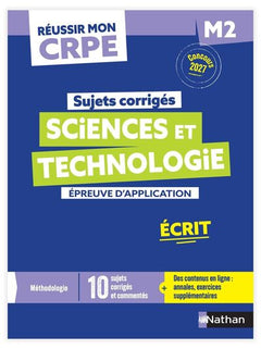 Réussir mon CRPE - Sciences et technologie épreuve d'application M2 écrit 2027