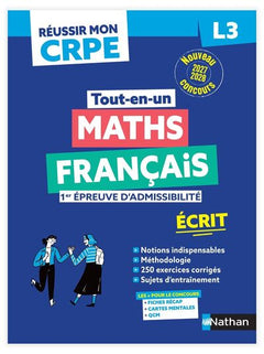 Réussir mon CRPE Maths Français 1e épreuve d'admissibilité L3 écrit 2027