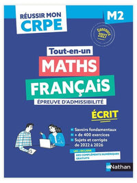 Réussir mon CRPE Maths Français 1e épreuve d'admissibilité écrit M2 2027