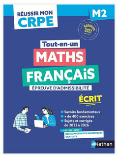 Réussir mon CRPE Maths Français 1e épreuve d'admissibilité écrit M2 2027