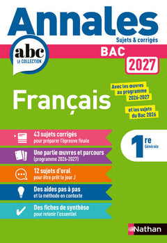 Annales Bac Français 2027