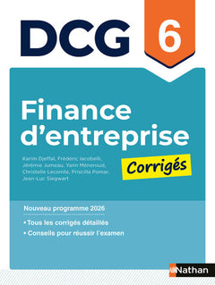 Finance d'entreprise - DCG - Épreuve 6 - Corrigés des applications - 2026