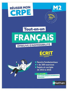 Réussir mon CRPE Français 1e épreuve d'admissibilité M2 écrit 2027