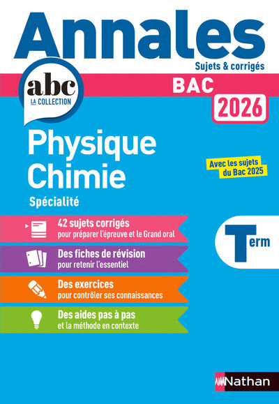 Annales Bac Physique Chimie Term. 2026 - Corrigé