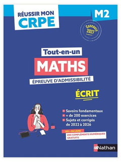 Réussir mon CRPE Maths 1e épreuve d'admissibilité M2 écrit 2027
