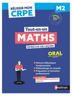 Réussir mon CRPE - Maths Admission Concours M2 oral 2027-2028