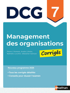 Management des organisations - DCG - Épreuve 7 - Corrigés des applications
