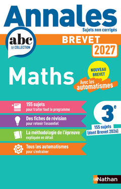 Annales Brevet Maths 2027 - NC